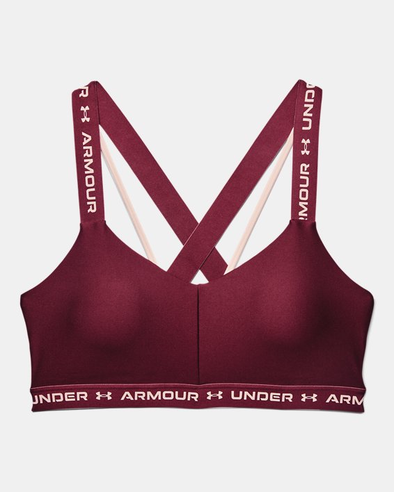 Women's UA Crossback Low Sports Bra, Red, pdpMainDesktop image number 8